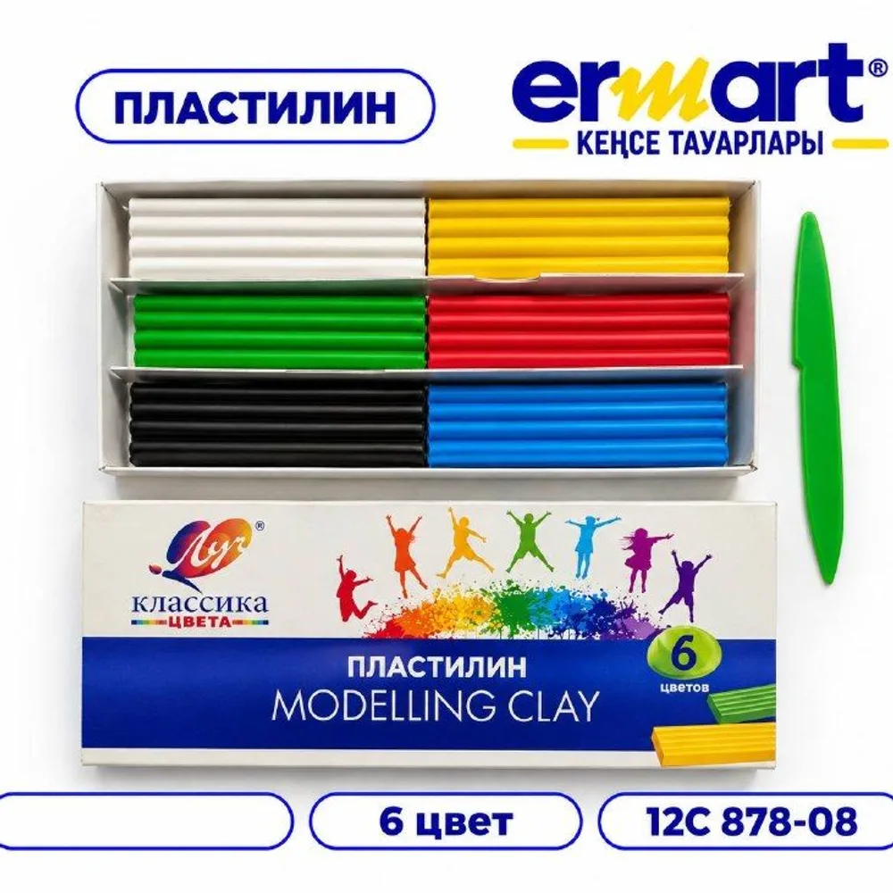 Пластилин Луч "Классика" 6 цветов