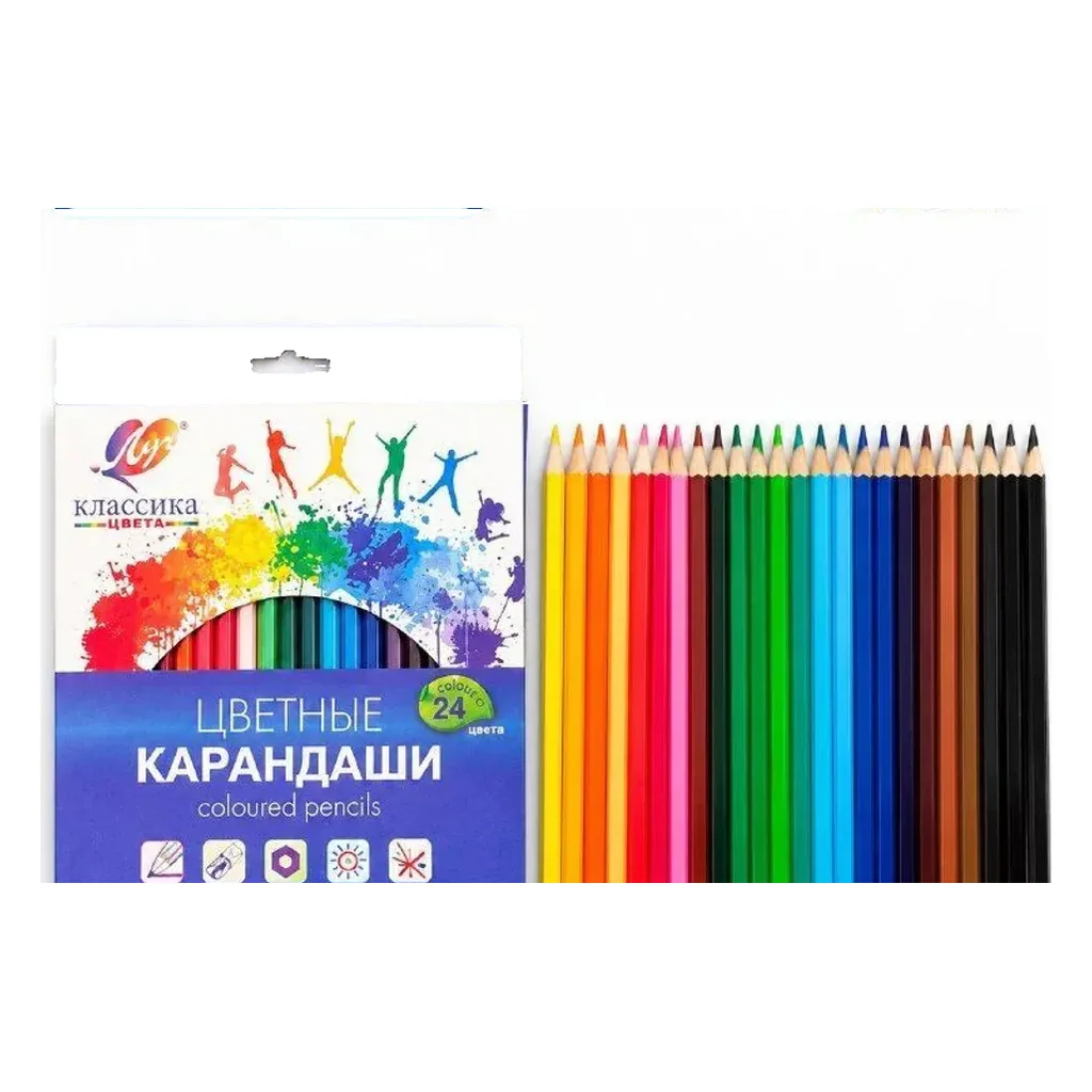 Карандаши цветные 24цв Луч классика